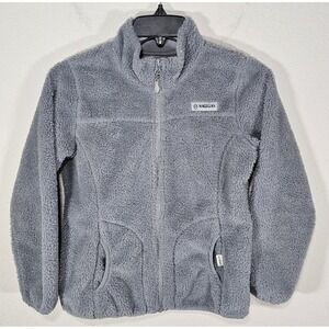 Magellan Girls Sherpa Full Zip Gray Jacket Youth Medium 8-10‎